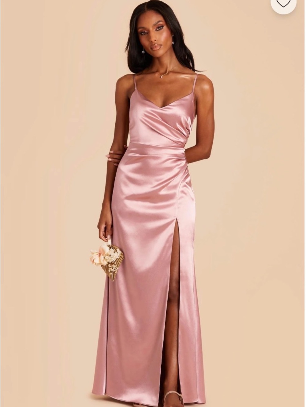 Birdy Grey Blush Pink Satin Slip Gown